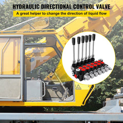 Hydraulic Directional Control Valve, 6 Spool Hydraulic Spool Valve, 11 GPM Hydraulic Loader Valve, 3600 PSI Directional Control Valve, Hydraulic Valves And Controls For Tractors Loaders Tanks