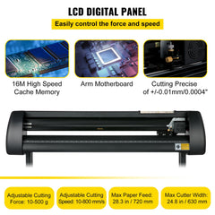 28 Inch Vinyl Cutter Machine With Floor Stand Vinly Sign Cutting Plotter Starter Bundle Kit Software Adjustable Force & Speed