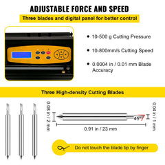 Vinyl Cutter, 28inch Paper Feed Cutting Plotter Bundle, Adjustable Force & Speed Vinyl Printer with Powerful Stepper Motors, Signmaster Software Bundle Kit Compatible with Windows System