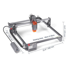 Laser Engraver, 10W Output Laser Engraving Machine, 15.7" x 15.7" Large Working Area, 10000mm/min Movement Speed, Compressed Spot with Rotary Roller, Laser Cutter for Wood, Metal, Acrylic