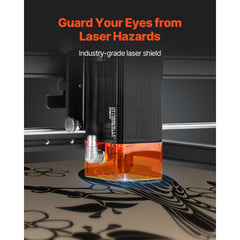 Laser Engraver, 10W Output, Laser Engraving Cutter Machine, 14.9 x 15.7 in/38 x 40 cm Working Area, 10000 mm/min Movement Speed, Compressed Spot with Eye Protection, for Wood, Certain Metal
