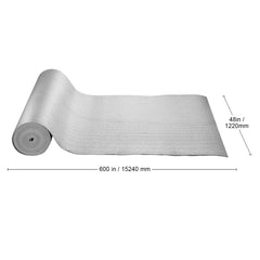 Double Reflective Insulation Roll, Foam Core Radiant Barrier, 5.5mm 48 in x 50 ft, Double-Sided Aluminum Foil EPE Foam Heat Reflective Shield, Thermal Insulation Roll for Window RV Roof
