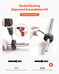 Mercruiser Alignment Tool & Gimbal Bearing Puller Set, Compatible with Mercruisers, OMC, Volvo Cobra Bell Housings, Engine Alignment Tool, Bearing Puller Seal Bellow Expander Tools Easy-to-Use