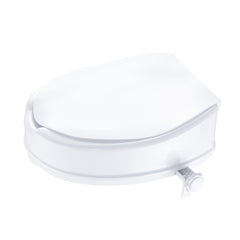 Raised Toilet Seat, 100 mm Height Raised, 136 kg Weight Capacity, Universal Toilet Seat Riser, Screw Rod Locking, with Toilet Seat, for Elderly, Handicap, Patient, Pregnant, Medical