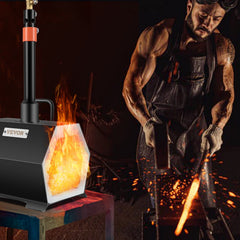 Propane Forge Portable, Single Burner Tool and Knife Making, Large Capacity Blacksmith Farrier Forges, Mini Furnace Blacksmithing, Gas Forging Tools and Equipment, Complete Kit