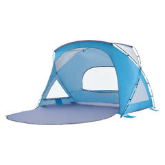 Beach Tent Sun Shelter for 6 Person, UPF 50+ Protection, Portable Sun Shade Canopy with Carrying Bag & Sand Pockets, Lightweight and Easy Setup Beach Umbrella for Family Camping Outdoor Picnic