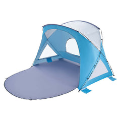Beach Tent Sun Shelter for 6 Person, UPF 50+ Protection, Portable Sun Shade Canopy with Carrying Bag & Sand Pockets, Lightweight and Easy Setup Beach Umbrella for Family Camping Outdoor Picnic