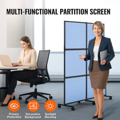 Acoustic Room Divider Partition Panel Privacy Screen 2 Pack Indigo Blue