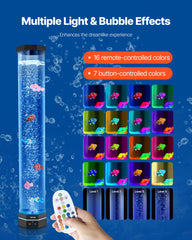 Bubble Tube Lamp 16 Color 80 cm Sensory Aquarium Lamp for Relief Calming