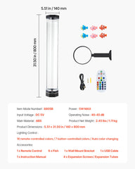 Bubble Tube Lamp 16 Color 80 cm Sensory Aquarium Lamp for Relief Calming