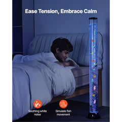 Bubble Tube Lamp 16 Color 1.2 m Sensory Aquarium Lamp for Relief Calming