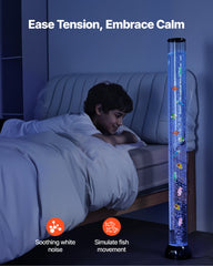 Bubble Tube Lamp 16 Color 1.2 m Sensory Aquarium Lamp for Relief Calming