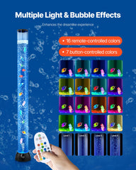 Bubble Tube Lamp 16 Color 1.2 m Sensory Aquarium Lamp for Relief Calming