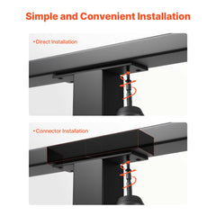 198 cm Stainless Steel Handrail, Rectangular Top Stair Deck Hand Rail for Outdoor/Indoor Steps with End Cap,Matte Black Coating Adjustable Metal Stair Rail for Cable Railing Kit