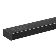 198 cm Stainless Steel Handrail, Rectangular Top Stair Deck Hand Rail for Outdoor/Indoor Steps with End Cap,Matte Black Coating Adjustable Metal Stair Rail for Cable Railing Kit