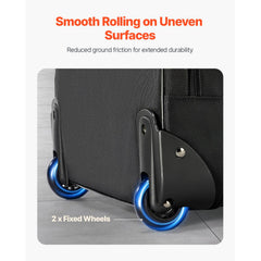 Rolling Laptop Bag 39.62 cm Wheeled Computer Bag for Women & Men Black