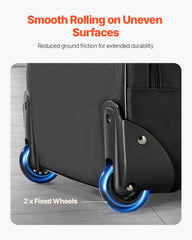 Rolling Laptop Bag 39.62 cm Wheeled Computer Bag for Women & Men Black