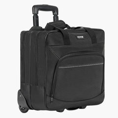 Rolling Laptop Bag 39.62 cm Wheeled Computer Bag for Women & Men Black