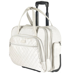 Rolling Laptop Bag, Fits Up to 15.6 Inch Laptop, Wheeled Briefcase, Roller Computer Tote Bag with 2 Fixed Wheels & Telescoping Handle, Laptop Case for Work Travel Business Office, Women Men