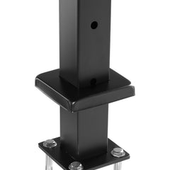 Cable Railing Post Level Deck Stair Post 42 x 1.97 x 1.97" Cable Handrail Post Stainless Steel Brushed Finishing Deck Railing Pre-Drilled Pickets with Mounting Bracket Stair Railing Kit Black 106.7*5*5cm