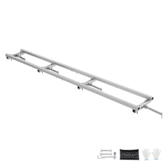 Rail Mill Guide System, 9 ft Milling Guide, 4 Crossbar Kits Chainsaw Mill Rail Guide, Aluminum Adjustable Saw Mill Rail System Work with Chainsaw Mills for Builders and Woodworkers