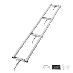 Rail Mill Guide System, 9 ft Milling Guide, 4 Crossbar Kits Chainsaw Mill Rail Guide, Aluminum Adjustable Saw Mill Rail System Work with Chainsaw Mills for Builders and Woodworkers