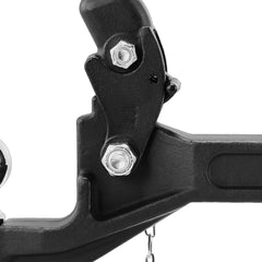 Pintle Hook, 7256 kg Capacity, Pintle Hook Hitch for 50.4 mm Hitch Hook Military Receiver, Combination 50.4 mm Hitch Ball, Fits 63.5 to 76.2 mm Lunette Ring, 397 mm Length, Black Powder Coat