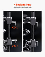 Strut Spring Compressor, 2 Pack, Heavy Duty Coil Spring Compressor Tool with 10.4 Inches(256 mm) Range, Compatible with 0.86 inches(22 mm) Hex Sockets, Fit for Car Truck Motorcycle, Black