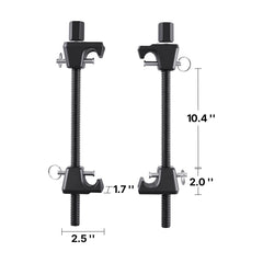 Strut Spring Compressor, 2 Pack, Heavy Duty Coil Spring Compressor Tool with 10.4 Inches(256 mm) Range, Compatible with 0.86 inches(22 mm) Hex Sockets, Fit for Car Truck Motorcycle, Black