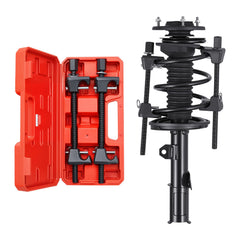 Strut Spring Compressor, 2 Pack, Heavy Duty Coil Spring Compressor Tool with 10.4 Inches(256 mm) Range, Compatible with 0.86 inches(22 mm) Hex Sockets, Fit for Car Truck Motorcycle, Black