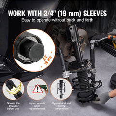 Coil Spring Compressor Tool, 2 pcs Heavy Duty Macpherson Strut Spring Compressor Set, 2646 lbs Strut Spring Compressor with Safety Bracket and Carrying Case, for Car Truck ATV UTV