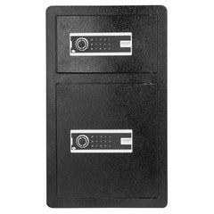Double Doors 4.5 cu.ft Safe Box with Key Lock & Password, Safe Lock Box with Fireproof Bag, Key Rack, LED Light and 2 Height Adjustable and Removable Divider for Money, Documents and Valuables