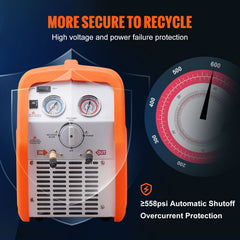 Portable 3/4 HP Refrigerant Recovery Machine for Vapor Liquid Refrigerant