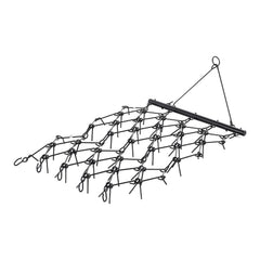 Drag Harrow, 1.2x1.7m Durable Chain Harrow with 80 Sharp Teeth, Suitable for ATV UTV Tractor, Ideal for Soil Preparation, Seeding, Smoothing Landscapes, and Yard Gravel Driveway Maintenance