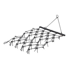 Drag Harrow, 1.2x1.7m Durable Chain Harrow with 80 Sharp Teeth, Suitable for ATV UTV Tractor, Ideal for Soil Preparation, Seeding, Smoothing Landscapes, and Yard Gravel Driveway Maintenance