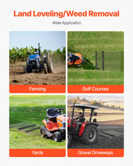 Drag Harrow 4 x 5 ft Chain Harrow Lawn Rake ATV UTV Tractor Attachments