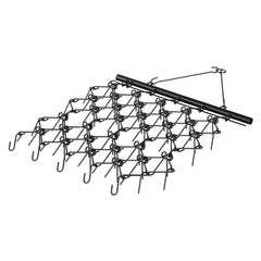 Drag Harrow, 4'x4' Heavy-Duty Chain Harrow with 69 Teeth, ATV UTV Tractor Attachments Field Drag Mat for Sod Prepping, Seeding Lawns, Landscape Leveling, Harrow Rake for Gravel Driveway Yard