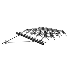 Drag Harrow, 4'x4' Heavy-Duty Chain Harrow with 69 Teeth, ATV UTV Tractor Attachments Field Drag Mat for Sod Prepping, Seeding Lawns, Landscape Leveling, Harrow Rake for Gravel Driveway Yard
