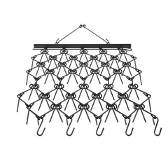 Drag Harrow, 4'x4' Heavy-Duty Chain Harrow with 69 Teeth, ATV UTV Tractor Attachments Field Drag Mat for Sod Prepping, Seeding Lawns, Landscape Leveling, Harrow Rake for Gravel Driveway Yard