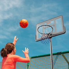 Basketball Hoop, 4-10 ft Adjustable Height Portable Backboard System, 44 inch Basketball Hoop & Goal, Kids & Adults Basketball Set with Wheels, Stand, and Fillable Base, for Outdoor/Indoor
