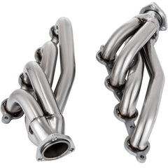 Exhaust Header Set 1 5/8" Exhaust Turbo Headers, Stainless Steel Exhaust Manifold Headers, Shorty Engine Conversion LS Swap Exhaust Headers for Chevy Corvette 1963-1981 V8 Engines LS1 LS2 LS3 LS6 LS10 SUV/Truck Car