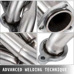 Exhaust Header Set 1 5/8" Exhaust Turbo Headers, Stainless Steel Exhaust Manifold Headers, Shorty Engine Conversion LS Swap Exhaust Headers for Chevy Corvette 1963-1981 V8 Engines LS1 LS2 LS3 LS6 LS10 SUV/Truck Car