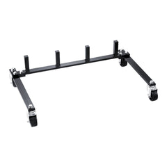 Car Dolly Rack, Storage Rack with 360° Rotatable Wheels, Hydraulic Ratchet Trolley Jack Stand Organizer, Jack Stands Holder Storage Rack, 4-Dolly Capacity, Compatible with Most Dollies