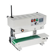 Continuous Bag Band Sealing Machine, 6-12 mm Sealing Width, Vertical Band Sealer Machine with Digital Temperature Control, Carbon Steel Bag Sealer for 0.02-0.8 mm Plastic Bags Films Membrane
