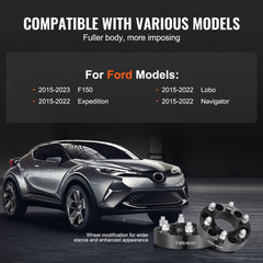 1.5" 6"x5.3" Wheel Spacers Wheel Adapters 6 Lug Forged Spacer 4 PCS Black