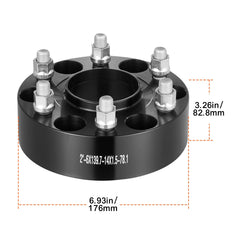 2" 6"x5.5" Wheel Spacers Wheel Adapters 6 Lug Forged Spacer 4 PCS Black