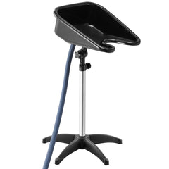 Portable Shampoo Bowl, Shampoo Sink with Adjustable Height & Angle, Salon Hair Wash Sink with Drain Hose and Star-Shaped Support Base for Barbershop Beauty Spa Center Home Use