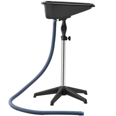 Portable Shampoo Bowl, Shampoo Sink with Adjustable Height & Angle, Salon Hair Wash Sink with Drain Hose and Star-Shaped Support Base for Barbershop Beauty Spa Center Home Use