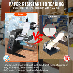 Automatic Label Dispenser, Width 15-125 mm, Length 3-150 mm, Automatic Label Stripper Label Separating Machine, Speed Adjustable Label Applicator, Auto Counting 0-999999 for Various Label Sizes