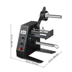 Automatic Label Dispenser, Width 15-125 mm, Length 3-150 mm, Automatic Label Stripper Label Separating Machine, Speed Adjustable Label Applicator, Auto Counting 0-999999 for Various Label Sizes